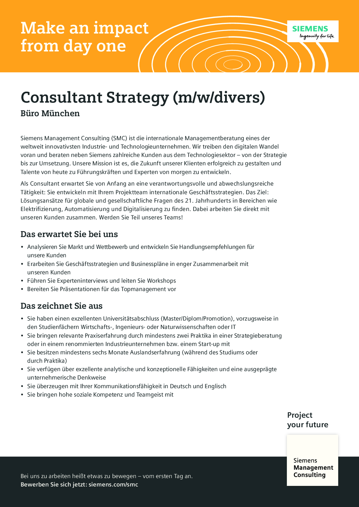 Consultant Strategy M W Divers Siemens Management Consulting